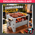Imagem da oferta Churrasqueira Portátil Galvanizada Desmontável a Carvão