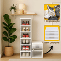 Imagem da oferta Sapateira Vertical Dobrável Caixa Organizadora Para Calçados Sapato Tênis Sneaker 6 Andares Transparente Box Branco