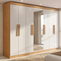 Imagem da oferta Guarda-roupa Casal Easy Slim 8 Portas C Espelho Amendoaoff