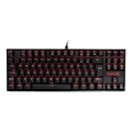 Imagem da oferta Teclado Redragon Kumara QWERTY Outemu Blue português Brasil cor preto com luz vermelho