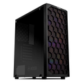 Imagem da oferta Gabinete Gamer Mancer Hexer, Rainbow, Mid-Tower, Lateral de Vidro, Com 3 Fans