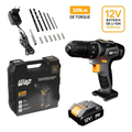 Imagem da oferta Parafusadeira E Furadeira Com Impacto Wap Bpfi 12k4 Com Led De Iluminação Maleta