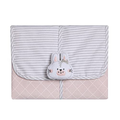 Imagem da oferta Trocador Portátil para Bebê Papi Friends Rosa e Cinza 66cm x 40cm