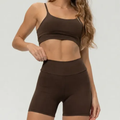 Imagem da oferta Conjunto Fitness Academia Top Shorts Meia Coxa Cintura Alta