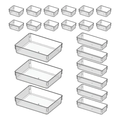Imagem da oferta Kit 21 Organizador Multiuso Modular Gavetas Acrílico Cristal