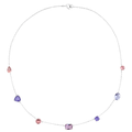 Imagem da oferta Colar Life Colors em Prata 925 com Cristais Rosa e Roxo