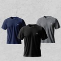 Imagem da oferta Kit 3 Camiseta Masculinas Dry Fit Manga Curta E Raglan Academia