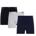 Imagem da oferta Kit 3 Unidades Cueca Boxer Logo Listrada Dudalina - Masculina