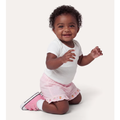 Imagem da oferta Short Bebê Listrado com Babados Rosa