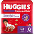 Imagem da oferta fralda Huggies roupinha supreme care Tam G - 60 Unidades