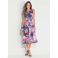 Imagem da oferta Vestido Quintess Folhagem Rosa - Quintess