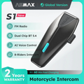 Imagem da oferta Intercomunicador Bluetooth para Motocicletas ASMAX S1 Compatível com 50 Pilotos de Diferentes Marcas via CloudTalk FM