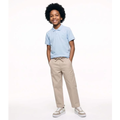 Imagem da oferta Calça Baggy Infantil Em Algodão Com Bolso Lateral -Tam 5 a 14 Anos