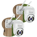 Imagem da oferta Kit 2 Câmeras Segurança IP Interna Externa Wifi iCSee Infravermelho Prova D’água
