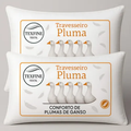 Imagem da oferta Kit 2 Travesseiro Pena Pluma de Ganso Sintetica Siliconada Lavavel Toque Macio 70x50cm