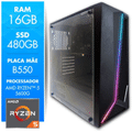 Imagem da oferta Computador Gamer AMD Ryzen 5 5600G 16GB SSD 480GB Radeon Vega 7 CertoX Stream