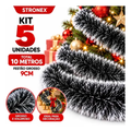 Imagem da oferta Kit 5 Festões Nevados de Natal 10 Metros