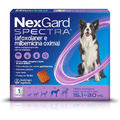 Imagem da oferta NexGard Spectra Antipulgas e Carrapatos e Vermífugo para Cães de 151 a 30kg - 1 tablete