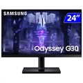 Imagem da oferta Monitor Gamer Samsung Odyssey G30 VA 24" Wide Full HD HDMI LS24BG300ELMZD - Preto - Bivolt