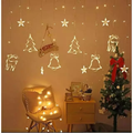 Imagem da oferta Cascata LED Natal Bivolt c Estrelas Rena e Pinheiro - Branco Quente