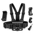 Imagem da oferta Suporte Peitoral Ajustável Para Celular E Câmera De Ação Com Kit Completo De Adaptadores