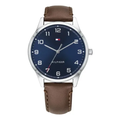 Imagem da oferta Relógio Tommy Hilfiger 1791659 Cor De Malha Original: Cor De Moldura Marrom, Cor De Fundo Prateada, Cor De Fundo Azul