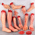 Imagem da oferta Halloween prop sangrento assustador órgão falso cérebro humano partes do corpo - mão dedo perna pé