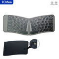 Imagem da oferta Jomaa teclado dobrável ergonômico dividido portátil dobrável teclado bluetooth layout de 6 fileiras com slot usb par