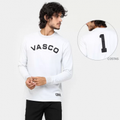 Imagem da oferta Camiseta Retrô Vasco Réplica Barbosa Manga Longa Masculina - Cinza