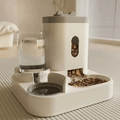 Imagem da oferta Alimentador Pet Automático com Fonte de Água e Grande Capacidade Dispensador de Ração para Cães e Gatos