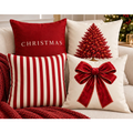 Imagem da oferta Kit 4 Capas de Almofada Natal 45x45cm - Cor Areia