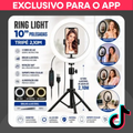 Imagem da oferta Ring Light Iluminador 10 Polegadas Com Tripé De 2.10 Metros Para Maquiagem Live Vídeos