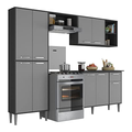 Imagem da oferta Cozinha Compacta com Armário e Balcão Xangai Multimóveis Vm2840 Pretagrafite
