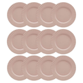 Imagem da oferta Conjunto 12 Pratos Rasos Redondos 27cm Bege Melamina Gerbera Lyor Refeições Restaurante Buffet