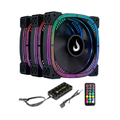 Imagem da oferta Kit Com 3 Ventoinhas Rise Mode Aura Pro Black ARGB 120mm Preto RM-AUB-02-ARGB