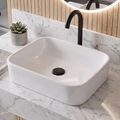 Imagem da oferta Cuba P Banheiro Lavabo Rectangular De Apoio Sobrepor Branco Brilhante Ache Aqui Lar