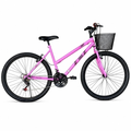 Imagem da oferta Bicicleta Feminina Forss Anny Aro 26 Ccestinha 18 Marchas - Rosa