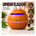 Imagem da oferta Umidificador de Ar e Difusor de Aromas Madeira com Led
