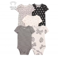 Imagem da oferta Kit Body Bebê 5 Peças Borboletas Multicor Carter's