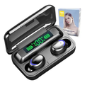 Imagem da oferta Fone De Ouvido Bluetooth 5.1 Sem Fio F9-5 Carregador De Celular Cor Preto