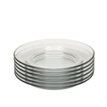 Imagem da oferta Jogo De Pratos Fundos Kit 6 Peças Em Vidro Almoço E Jantar - Cedar Glass