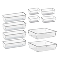 Imagem da oferta Kit 10 Organizador Multiuso Modular Gaveta Acrilico Rebirth Cor Cristal
