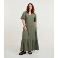 Imagem da oferta Vestido Midi Algodão com Recorte Franzido Curve & Plus Size