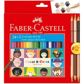 Imagem da oferta Lápis de Cor Faber-Castell Ecolápis Caras & Cores 120124CC 24 Cores + 3 Tons de Pele