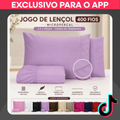 Imagem da oferta Jogo de Cama 3 Peças 400 Fios Com Elástico Macio