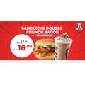 Imagem da oferta Sanduiche Double Crunch Bacon + milkshake