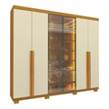 Imagem da oferta Guarda-roupa Casal 6 Portas Com Pés Com Led Imperatriz