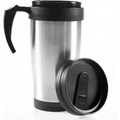 Imagem da oferta Caneca Termica Para Cafe Com Alça Inox Com Tampa Parede Dupla Cerveja 400ml