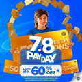 Imagem da oferta PAY DAY 7.8 MAGALU: até 60% OFF + até R$50 Milhões em Cupons