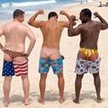 Imagem da oferta Short verão divertido de Praia com Estampa 3D para Férias Presentes